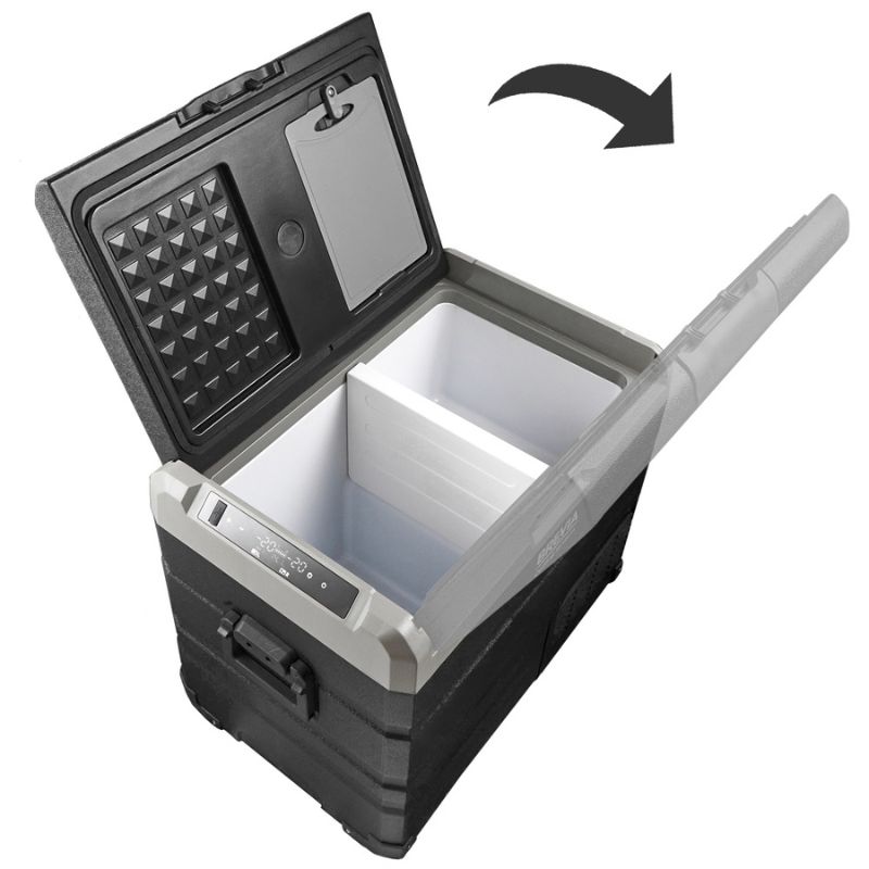 Портативний холодильник 38л BREVIA двокамерний автохолодильник компресорний пластиковий 12/24В 220В (22650)