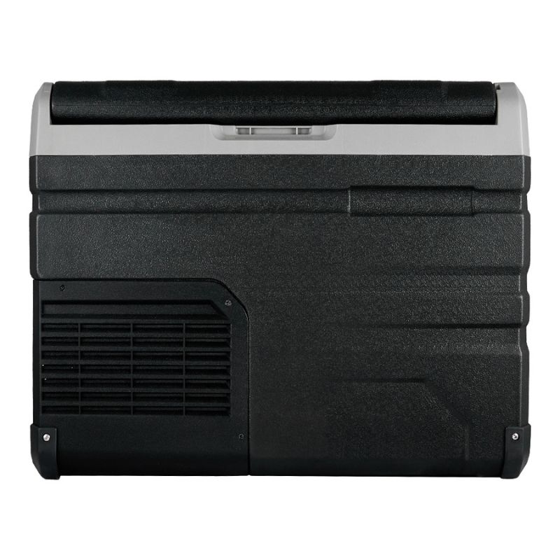 Портативний холодильник 56л BREVIA двокамерний автохолодильник компресорний пластиковий 12/24В 220В з LG-компресором (22670)