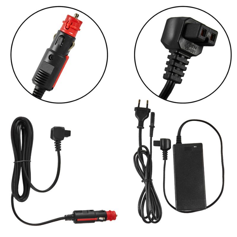 Портативний холодильник 56л BREVIA двокамерний автохолодильник компресорний пластиковий 12/24В 220В з LG-компресором (22670)