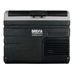 Портативний холодильник 56л BREVIA двокамерний автохолодильник компресорний пластиковий 12/24В 220В з LG-компресором (22670) 