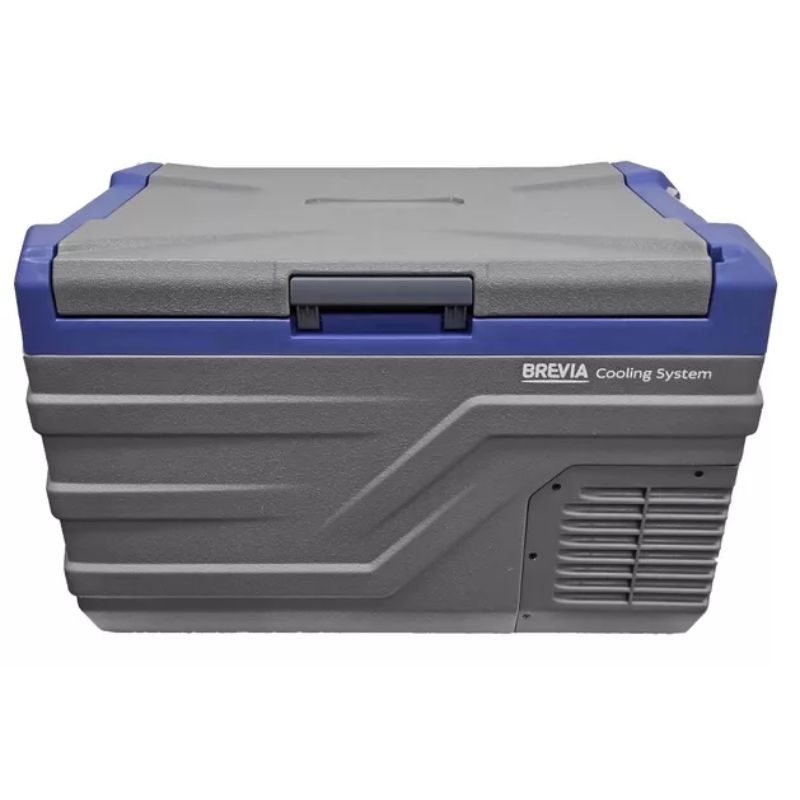 Портативный холодильник 27л BREVIA автохолодильник компрессорный пластиковый 12/24В 220В с LG-компрессором (22925)