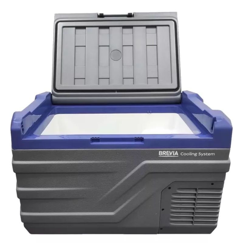 Портативный холодильник 27л BREVIA автохолодильник компрессорный пластиковый 12/24В 220В с LG-компрессором (22925)