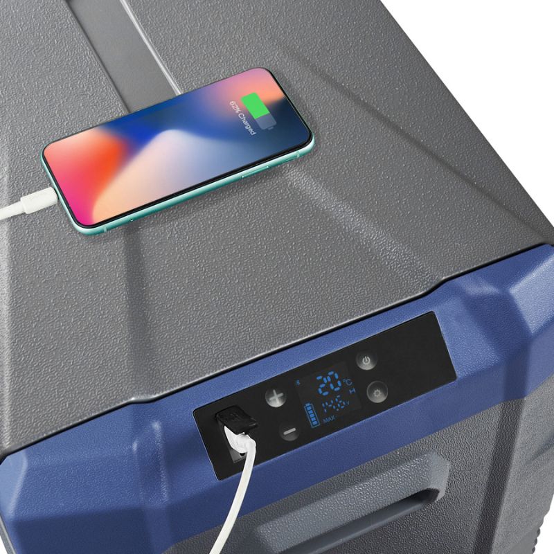 Портативный холодильник 44л BREVIA автохолодильник компрессорный пластиковый 12/24В 220В с LG-компрессором (22945)