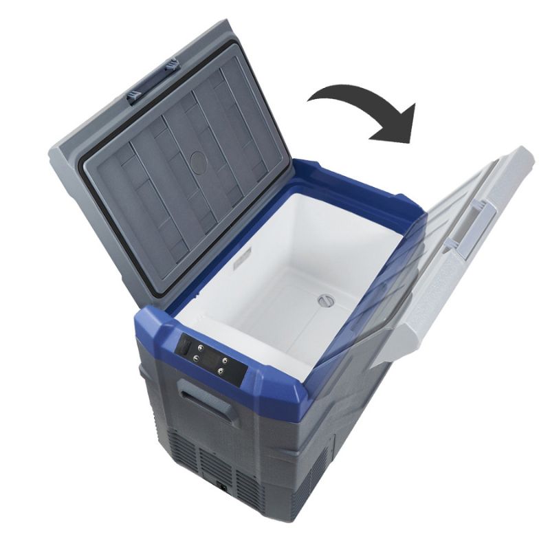 Портативный холодильник 44л BREVIA автохолодильник компрессорный пластиковый 12/24В 220В с LG-компрессором (22945)