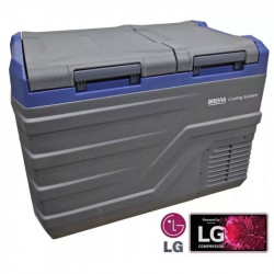 Портативний холодильник 32л BREVIA автохолодильник пластиковий 12/24В 220В двокамерний компресор LG (22955)