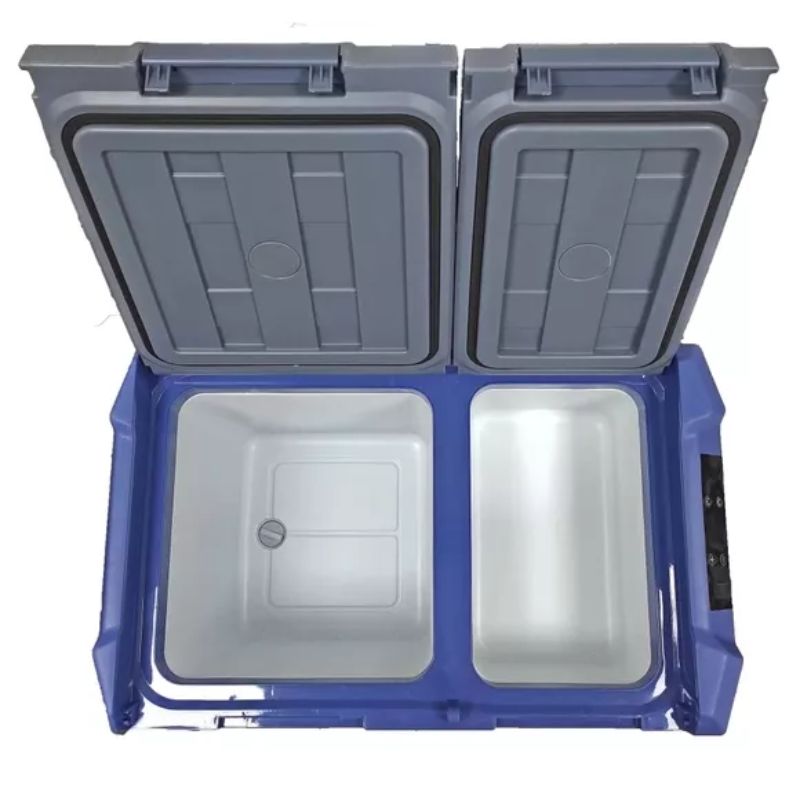 Портативний холодильник 32л BREVIA автохолодильник пластиковий 12/24В 220В двокамерний компресор LG (22955)