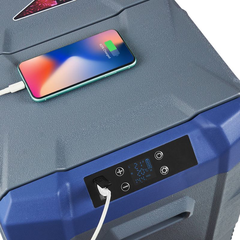 Портативний холодильник 39л BREVIA двокамерний автохолодильник компресорний 12/24В 220В LG-компресор (22965)