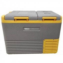 Портативний холодильник 25л BREVIA двокамерний автохолодильник пластиковий 12/24В 220В з LG-компресором (22545)