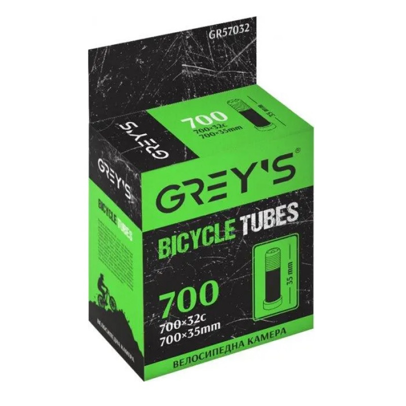 Велосипедна камера на велосипед міський гібрид 700с 28 дюймів Greys ніпель FV 48mm бутил (GR57035)