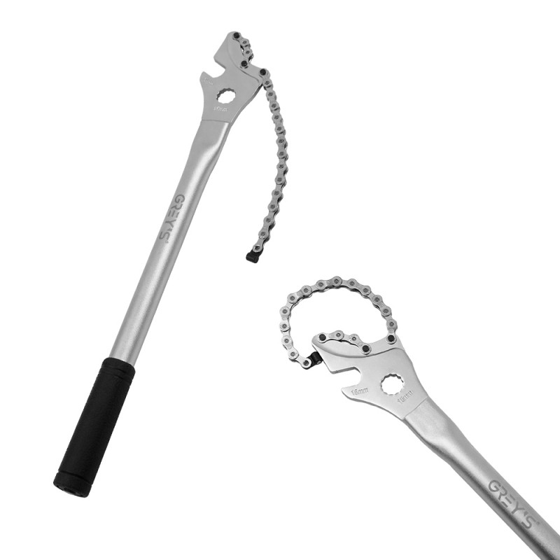 Ключ-хлист для зняття касети і тріскачки під 7-12 швидкостей з педальним ключем 15мм Grey's CrV (GR60260)