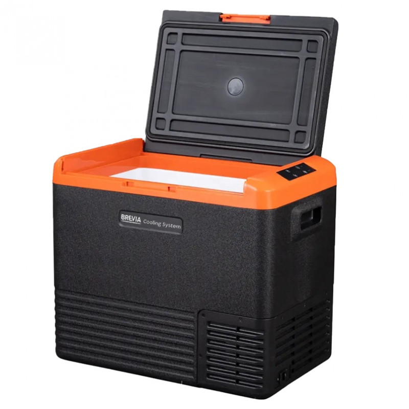 Портативный холодильник 50л BREVIA автохолодильник с LG-компрессором пластиковый 12/24В 220В (22535)