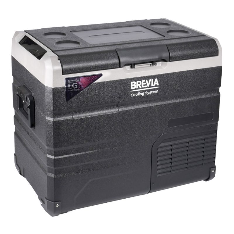 Автохолодильник 50л BREVIA холодильник с LG-компрессором с автономной работой пластиковый 12/24В 220В Черный (22615)