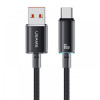 Кабель синхронізації Usams Type-C 6A Fast Charging With Light Чорний (SJ658USB01)