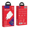 Зарядний пристрій Hoco Rapido PD 20W+QC3.0 Type-C + USB білий (C80A)