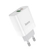 Зарядний пристрій Hoco Rapido PD 20W+QC3.0 Type-C + USB білий (C80A)