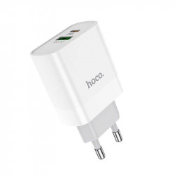 Зарядний пристрій Hoco Rapido PD 20W+QC3.0 Type-C + USB білий (C80A)