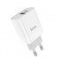 Зарядний пристрій Hoco Rapido PD 20W+QC3.0 Type-C + USB білий (C80A)