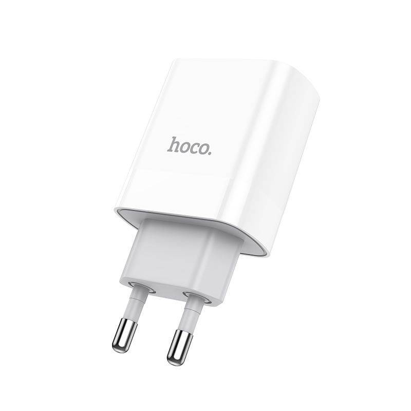 Зарядний пристрій Hoco Rapido PD 20W+QC3.0 Type-C + USB білий (C80A)