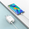 Зарядний пристрій Hoco Rapido PD 20W+QC3.0 Type-C + USB білий (C80A)