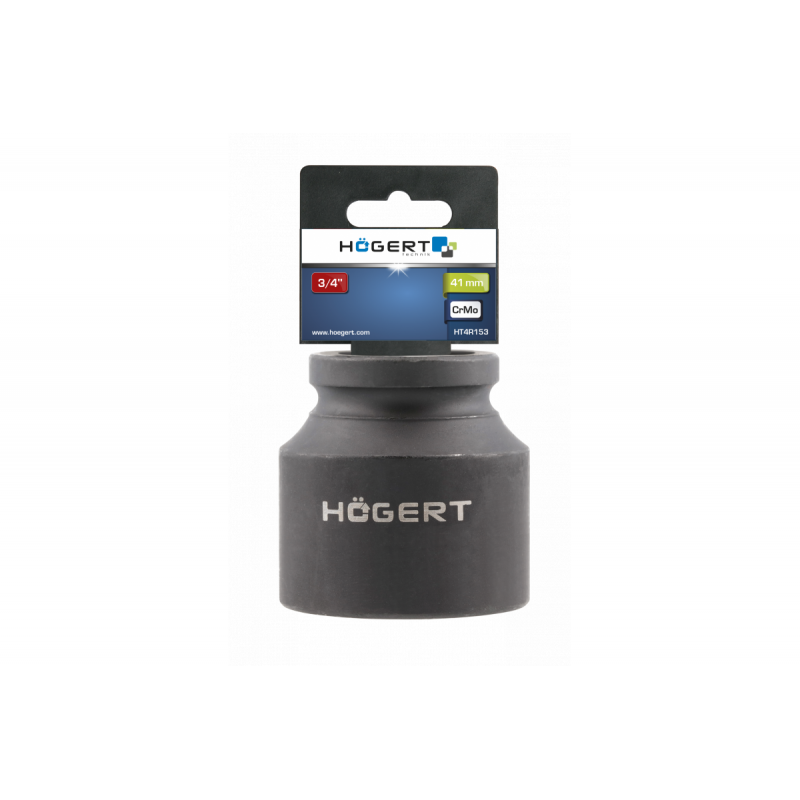 Головка ударна 3/4 дюйма коротка 41 мм CrMo Hogert (HT4R153)