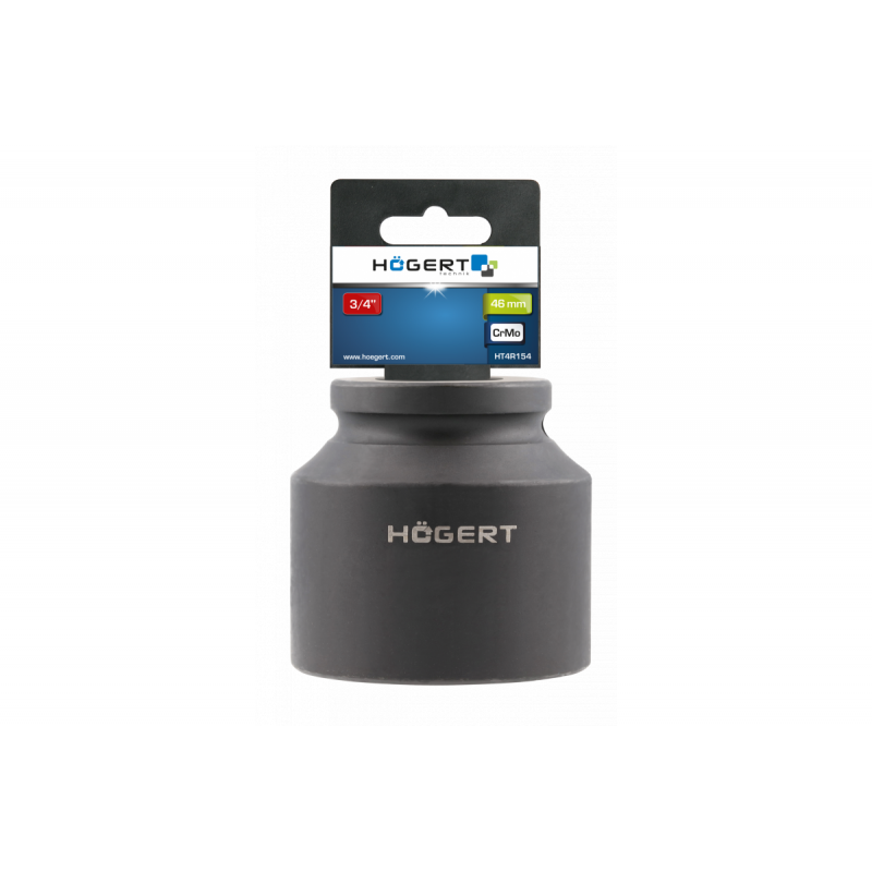 Головка ударна 3/4 дюйма коротка 46 мм CrMo Hogert (HT4R154)