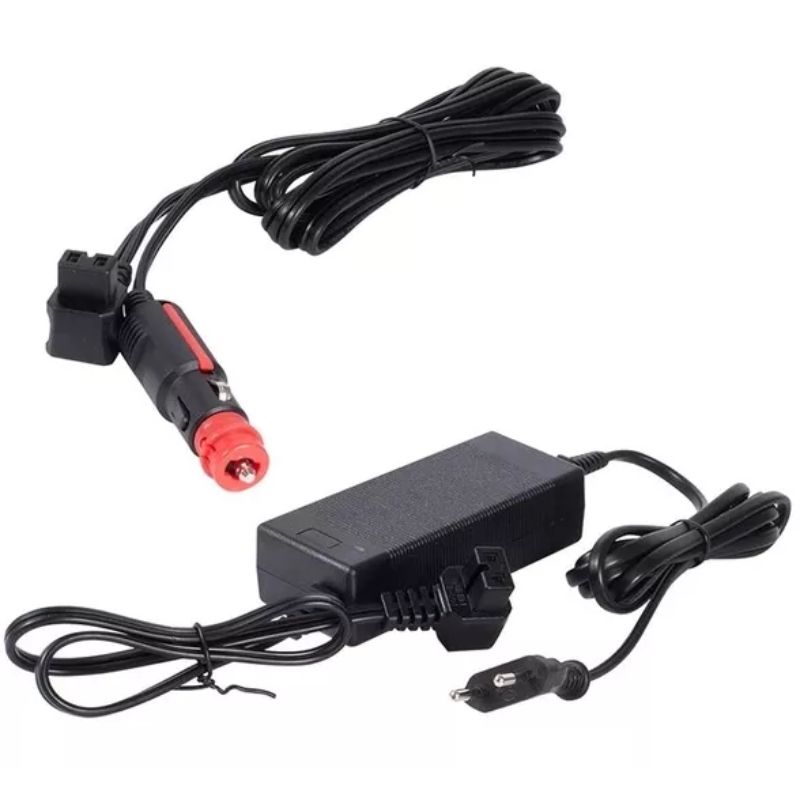 Портативный холодильник 33л BREVIA  двухкамерный автохолодильник пластиковый 12/24В 220В с LG-компрессором (22555)