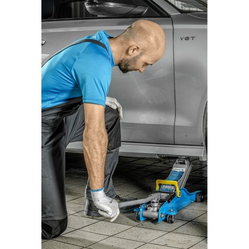 Домкрат гідравлічний підкатний 2т Hogert 89-359мм для автомобіля в картонній упаковці (HT8G004)