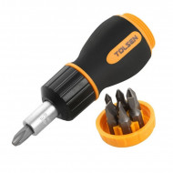 Викрутка з бітами 7шт Tolsen CrV PH SL PZ PZ Torx (20033)