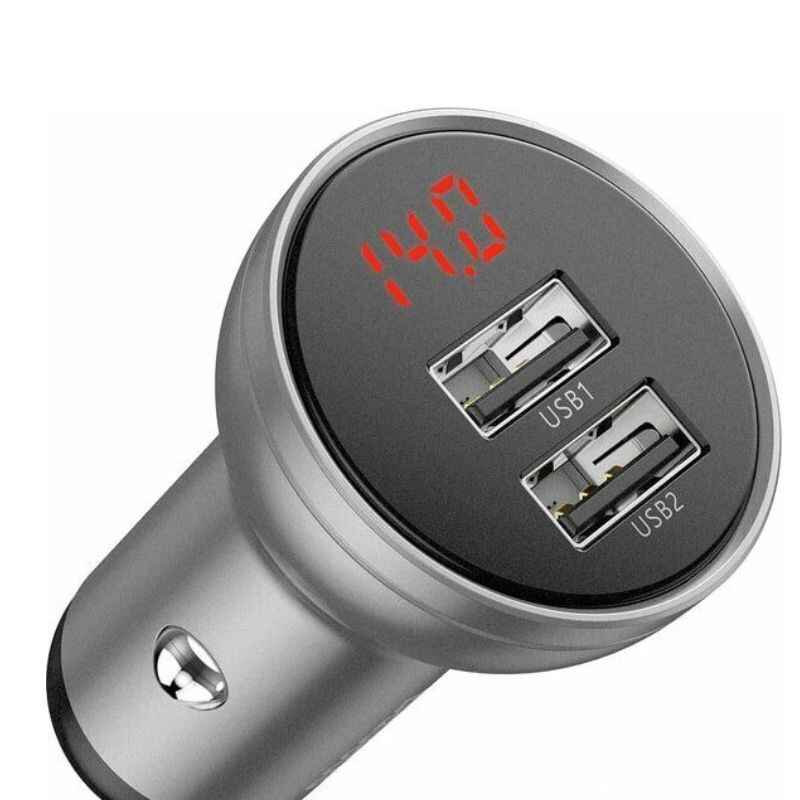 Автомобільний зарядний пристрій 4.8A Baseus Dual USB (чорний) (CCBX-0S)