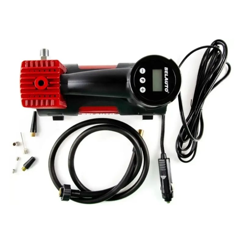 Автомобільний компресор однопоршневий з цифровим манометром BelAuto МУРОМЕЦ-2 для накачування шин R13-R19 10 Атм 40 л/хв 170 Вт (BK43A)