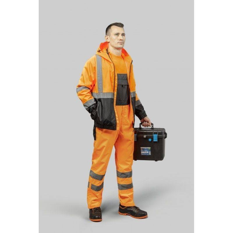 NIMS Куртка сигнальная с капюшоном водоотталкивающая оранжевая XL (54) (HT5K341-XL)