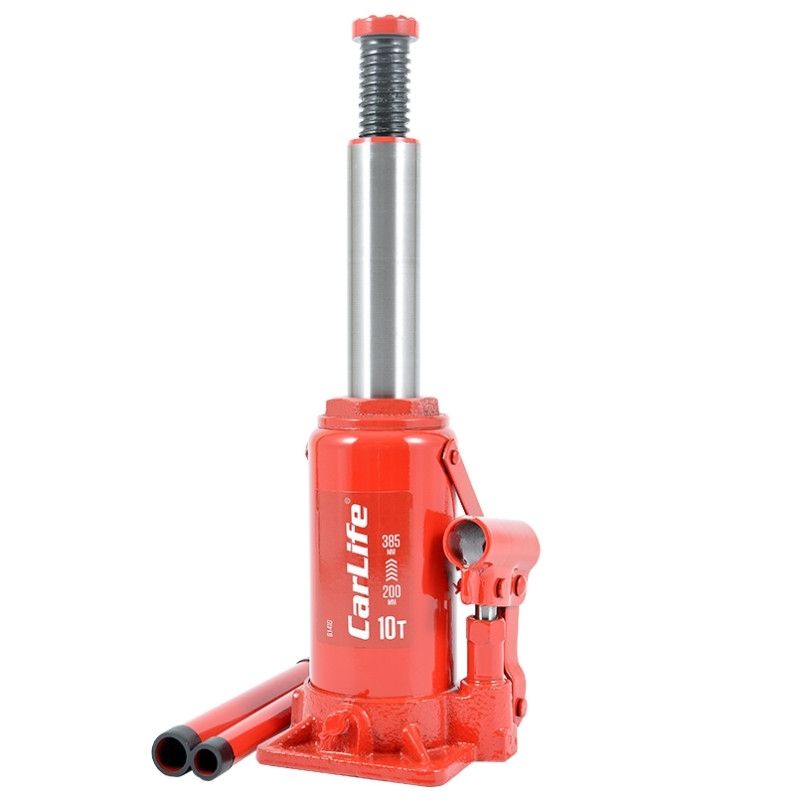 Домкрат гідравлічний пляшковий 10т CarLife 200-385мм для автомобіля в картонній упаковці (BJ410)
