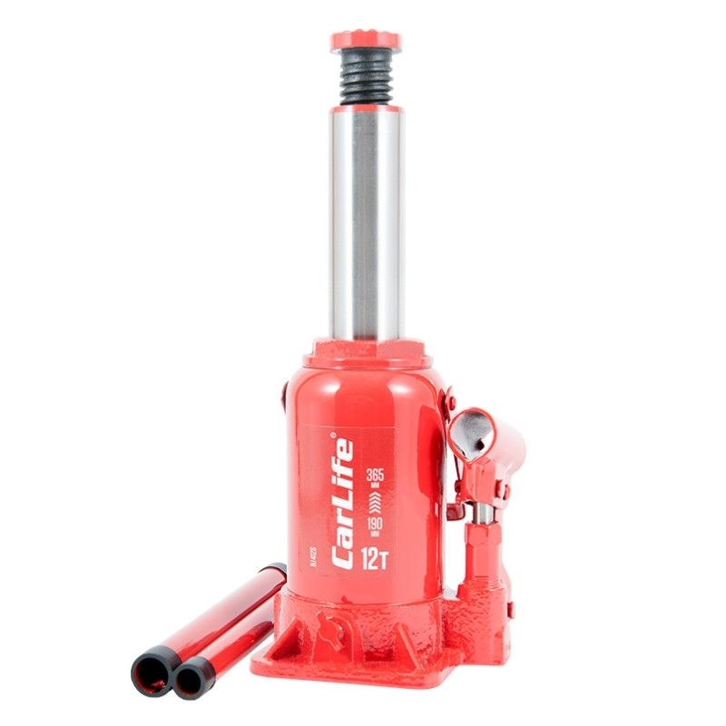 Домкрат гідравлічний пляшковий 12т CarLife 190-365мм для автомобіля в картонній упаковці (BJ412S)