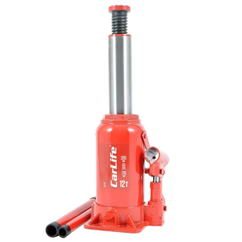 Домкрат гідравлічний пляшковий 12т CarLife 210-395мм для автомобіля в картонній упаковці (BJ412)