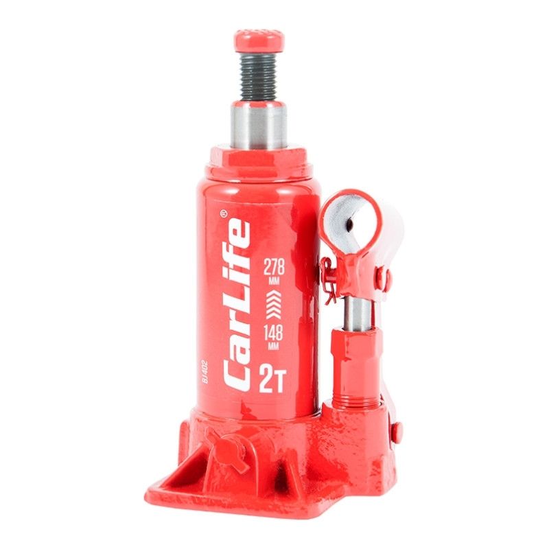 Домкрат гідравлічний пляшковий 2т CarLife 148-278мм для автомобіля в картонній упаковці (BJ402)