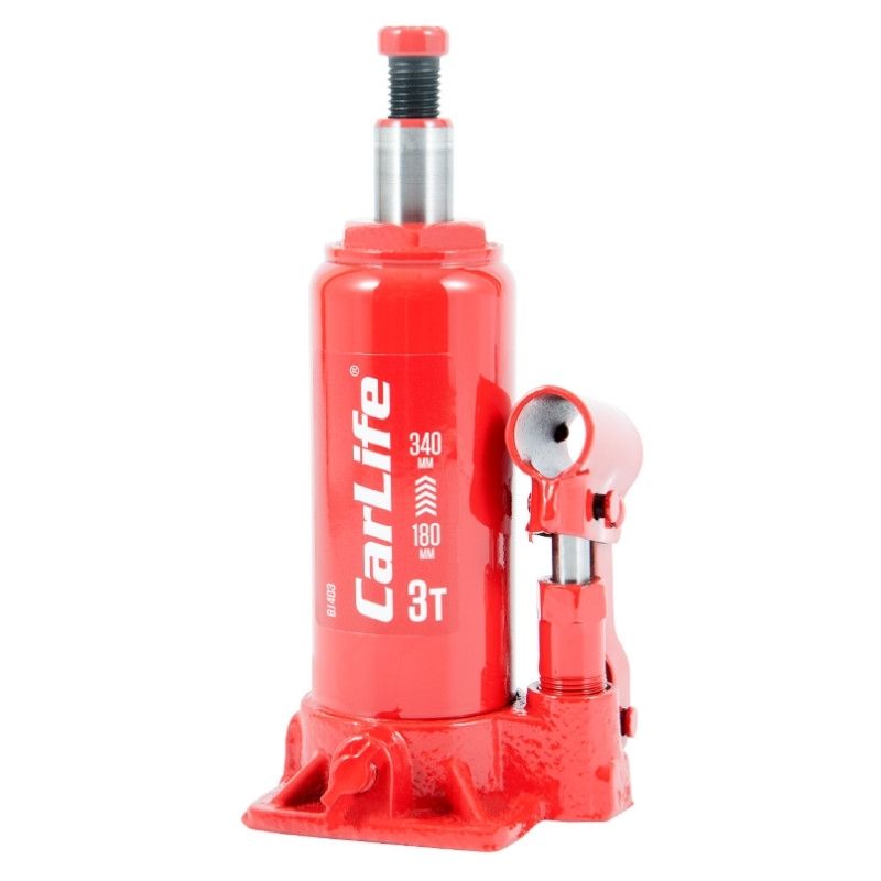 Домкрат гідравлічний пляшковий 3т CarLife 180-340мм для автомобіля в картонній упаковці (BJ403)