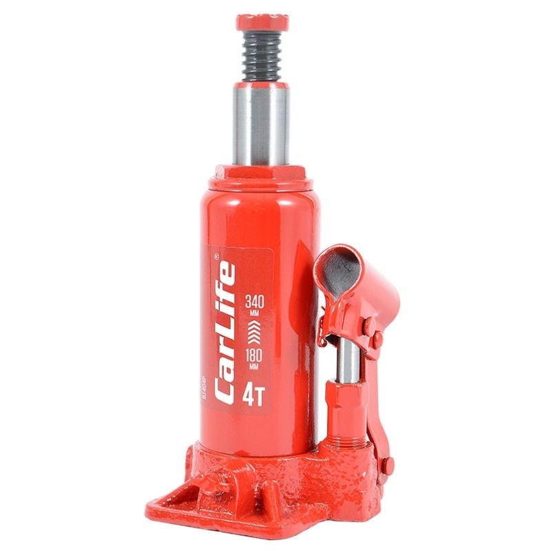 Домкрат гідравлічний пляшковий 4т CarLife 180-340мм для автомобіля в пластиковій упаковці (BJ404P)