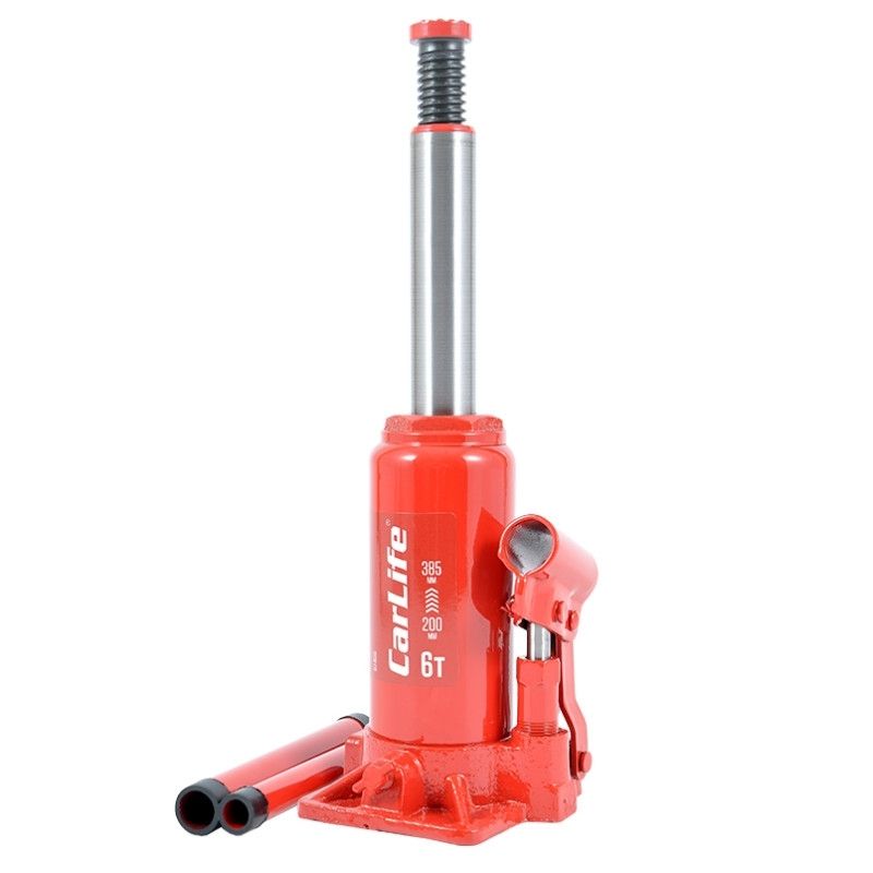 Домкрат гідравлічний пляшковий 6т CarLife 200-385мм для автомобіля в картонній упаковці (BJ406)