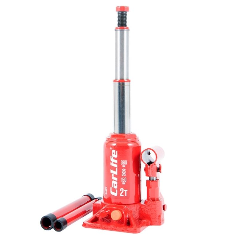 Домкрат гідравлічний пляшковий 2т CarLife 150-360мм для автомобіля в картонній упаковці (BJ402D)