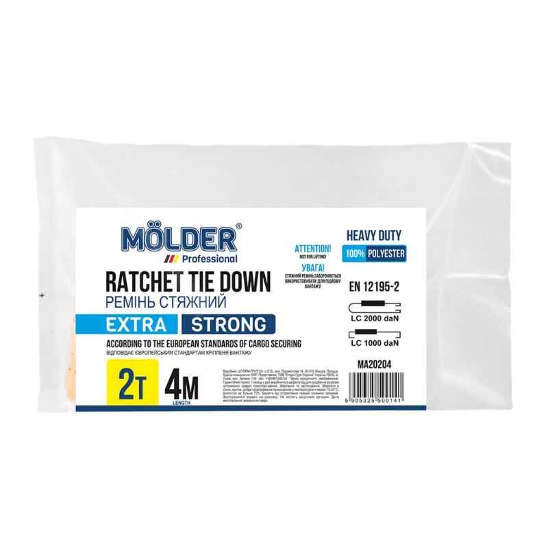 Стяжний ремінь 2т 4м Molder з швидкозатискним замком (MA20204)
