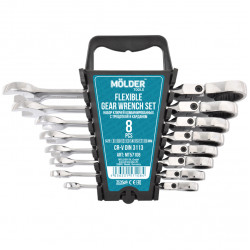 Ключі комбіновані з тріскачкою та карданом 8шт 8-19 мм Molder (MT57108)