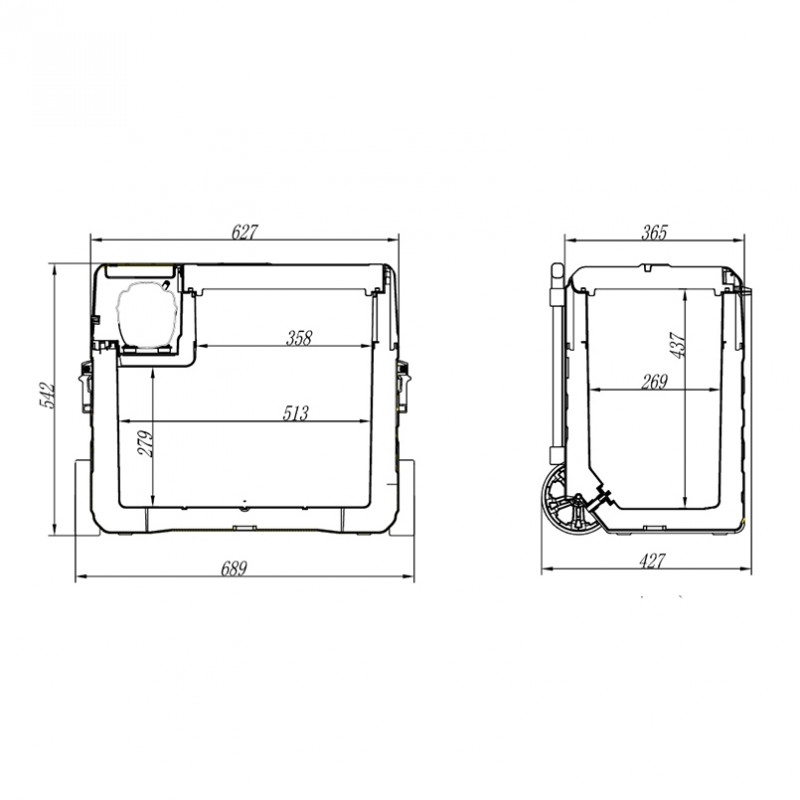 Автохолодильник компрессорный 52л BREVIA холодильник на колесах с автономной работой пластиковый 12/24В 220В (22760)