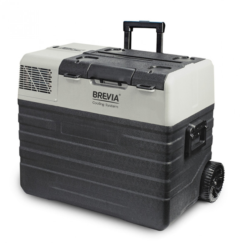 Автохолодильник компрессорный 52л BREVIA холодильник на колесах с автономной работой пластиковый 12/24В 220В (22760)