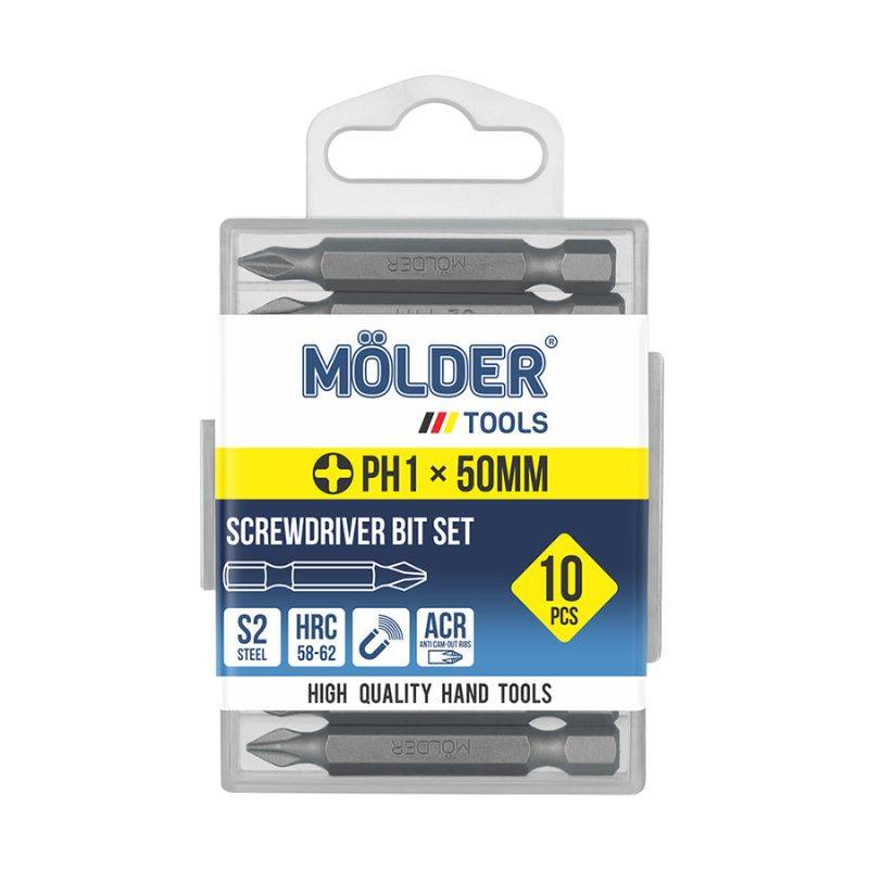Н-р бит MOLDER, PH1x50мм, 10шт в пл. упаковке (MT7015010)
