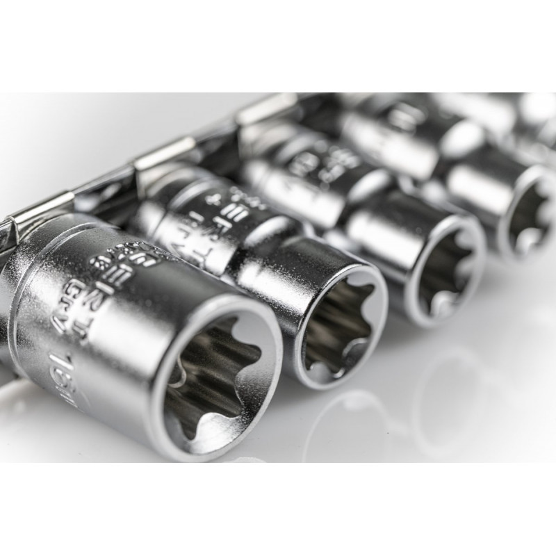 Набір торцевих головок Torx 1/4" 3/8" 9 шт Hogert (HT1A884)