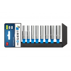 Набір головок глибоких шестигранних 50 мм 1/4" 8 шт Hogert (HT1A886)