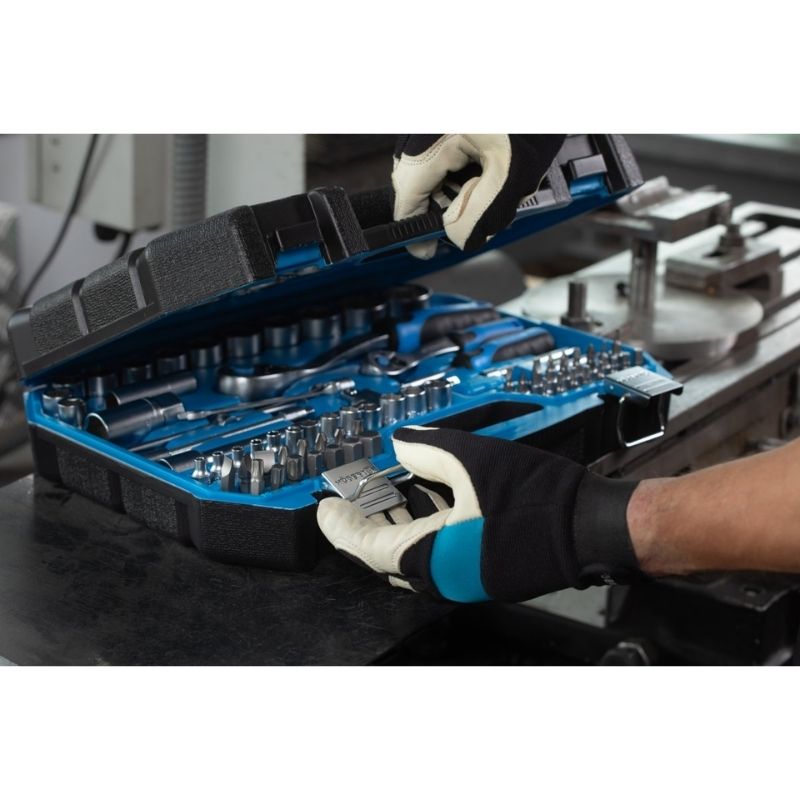 Набір інструментів 1/2″ 1/4″ 85шт CrV CrMo Hogert у кейсі (HT1R425)