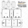 Накидки на сиденья авто передние и задние премиум класса Beltex Barcelona авточехлы велюр универсальные серый (BX83200)