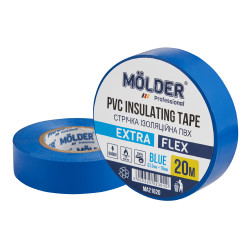 Изолента Molder 20м, 0,13x19mm, синяя, Огнестойкая (MA21620)