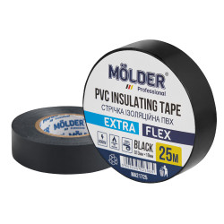 Изолента Molder 25м, 0,13x19mm, черная, Огнестойкая (MA21725)